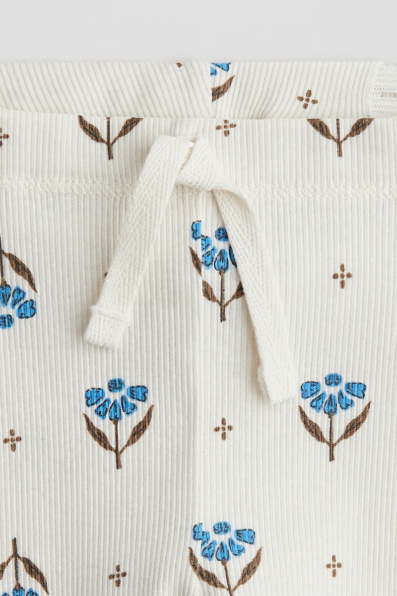 Legging en coton côtelé