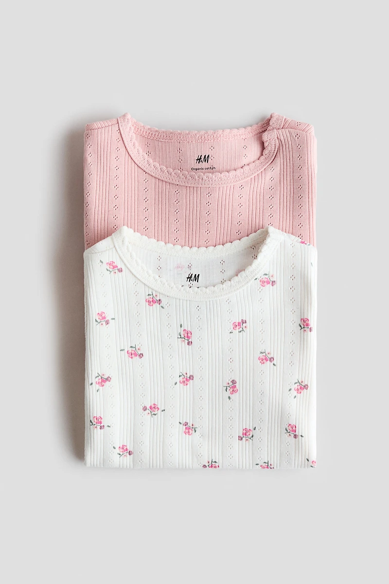 2-Pack Cotton Pointelle Tops