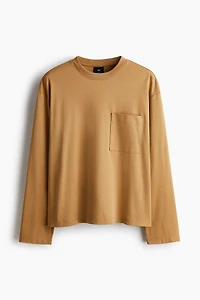 T-shirt à manches longues ample en jersey