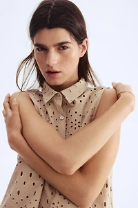 Eyelet-Embroidered Shirt