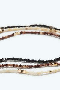 Lot de 3 colliers avec perles fantaisie