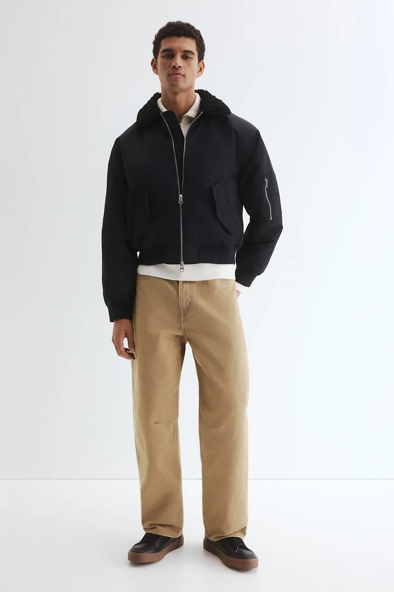 Blouson d'aviateur ample en nylon