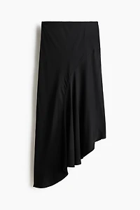 Asymmetric Satin Skirt