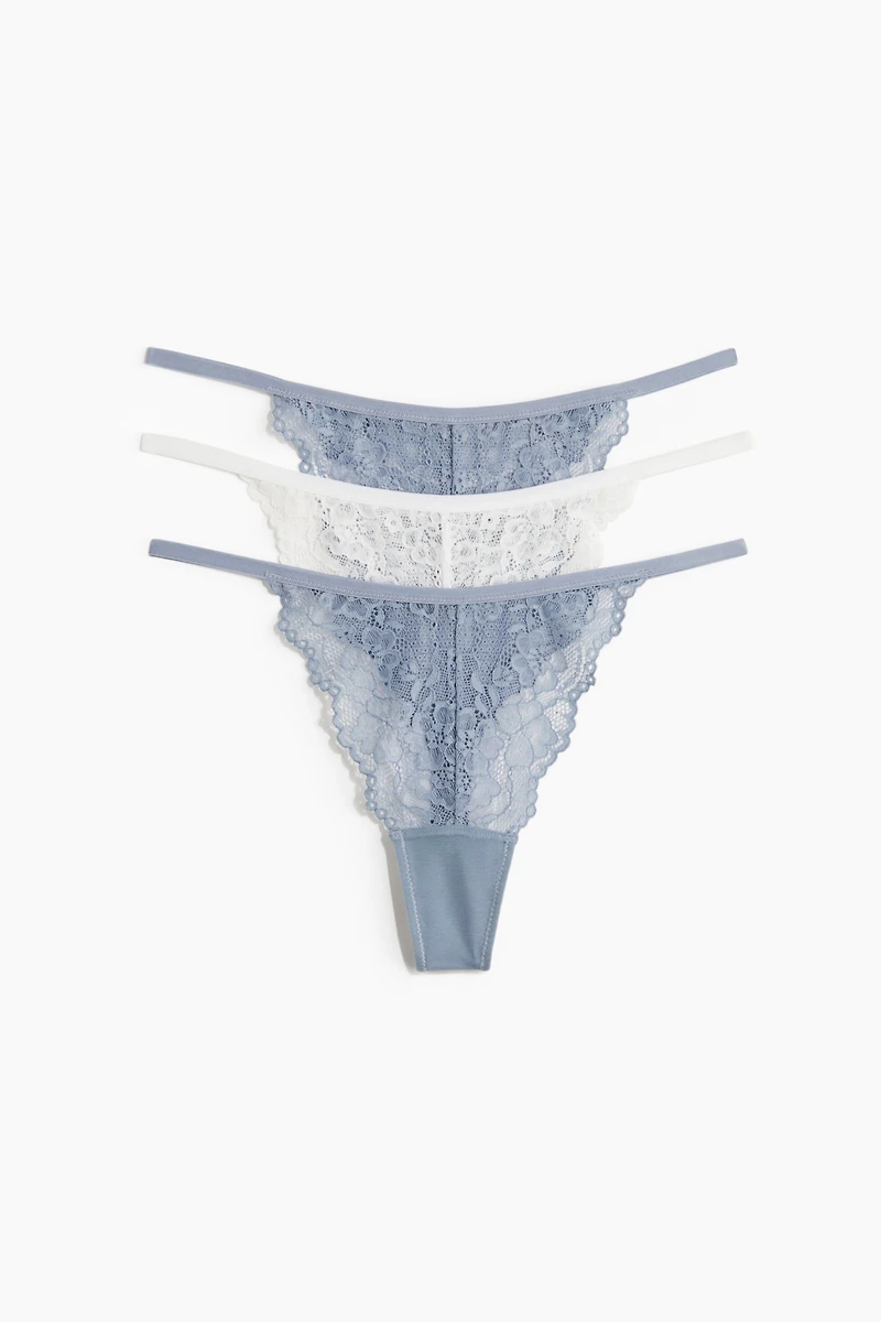 3-pack Lace Thong Briefs