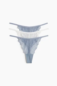 3-pack Lace Thong Briefs