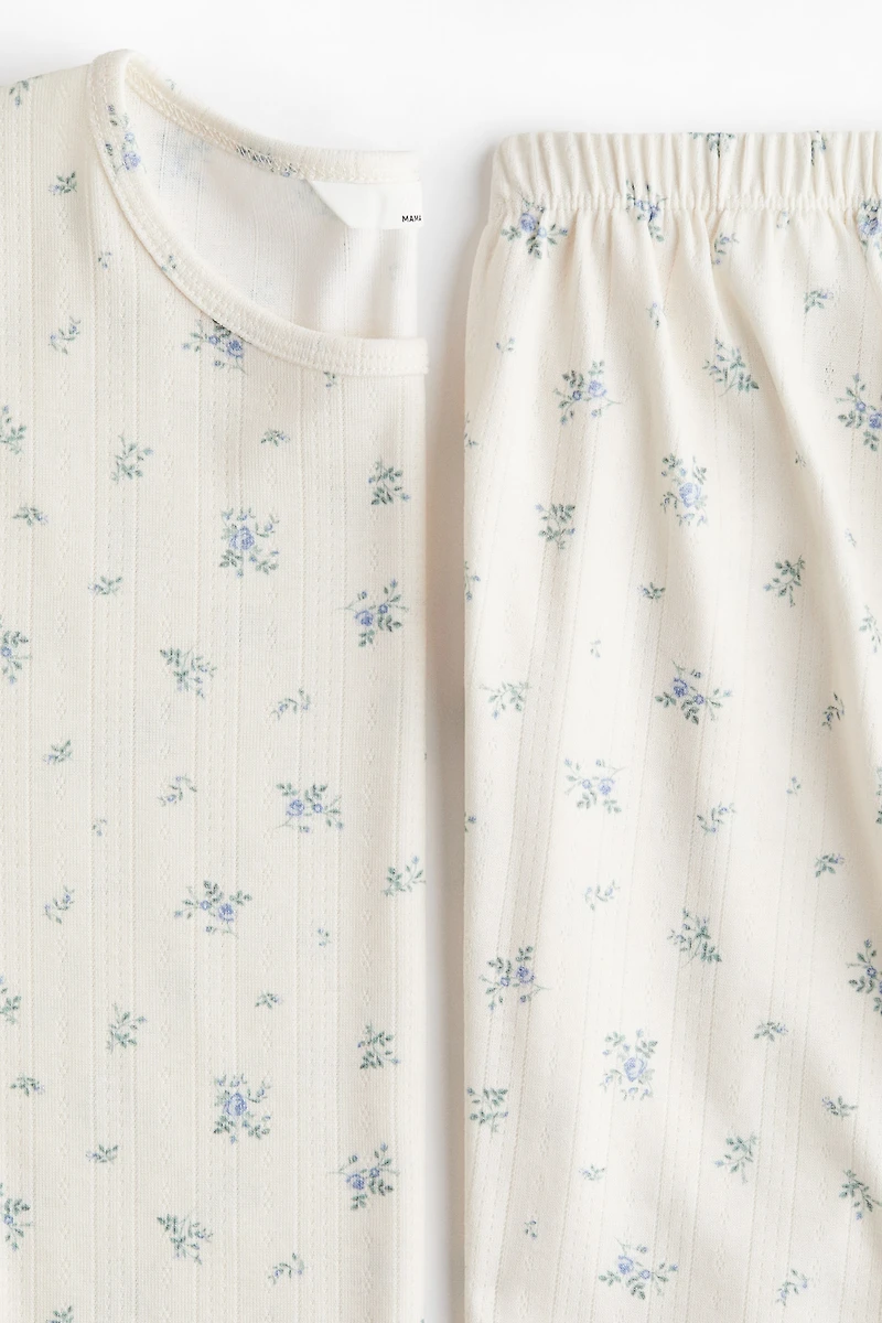 MAMA Pyjama en jersey pointelle
