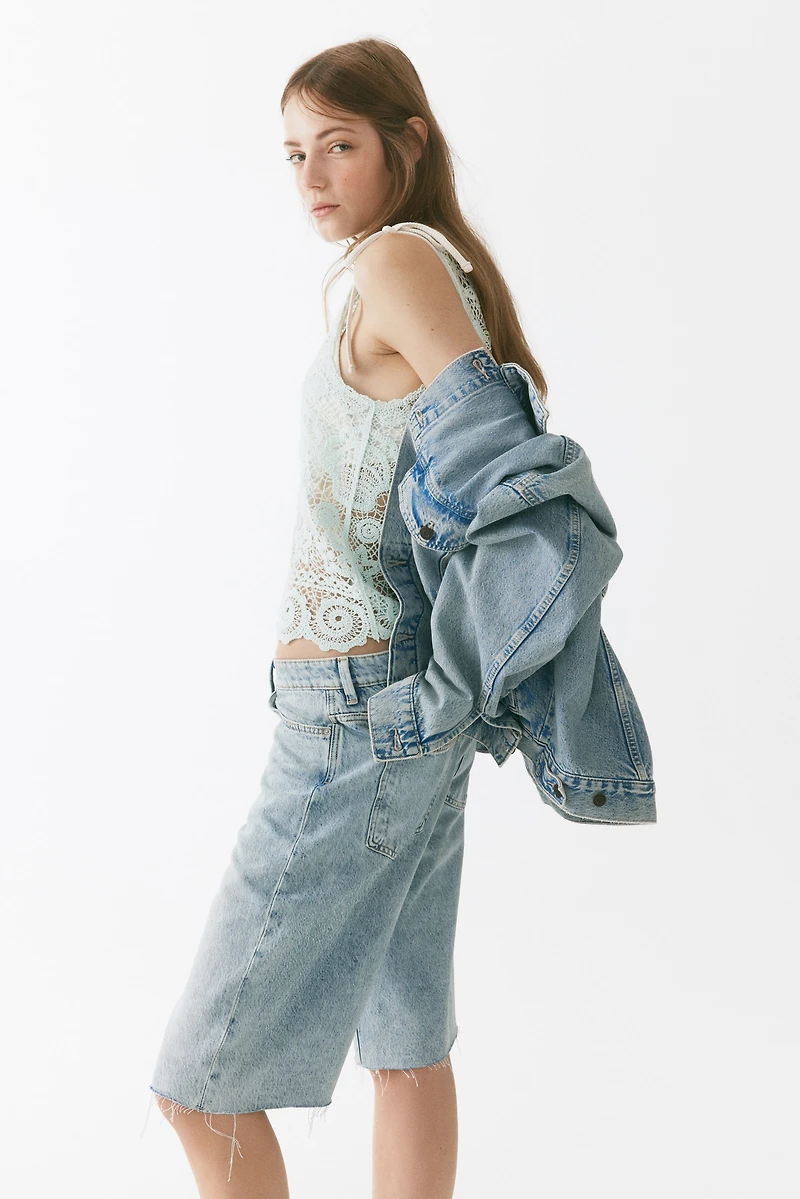 Denim Bermuda Shorts