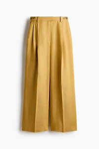 Linen-Blend Dress Pants