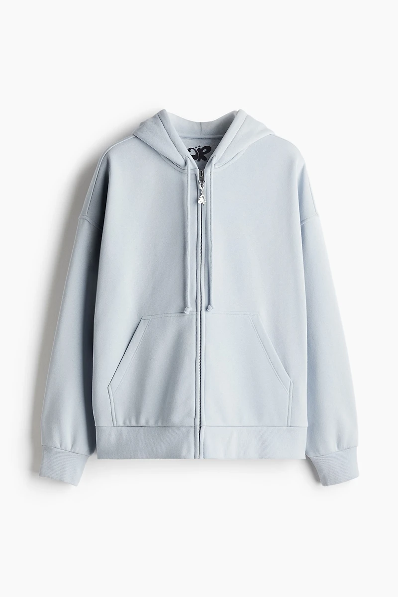 Oversized Hooded Jacket with Motif