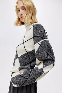 Jacquard-Knit Wool Sweater