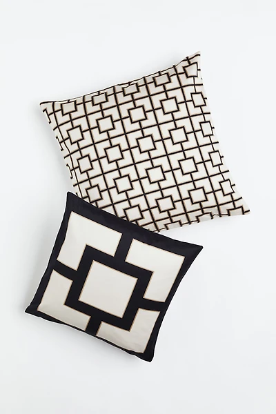 Lot de 2 housses coussin en satin