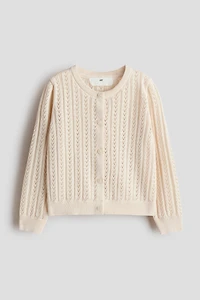 Pointelle-Knit Cotton Cardigan