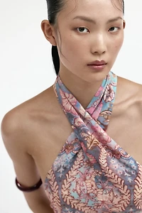 Robe à dos nu en mousseline