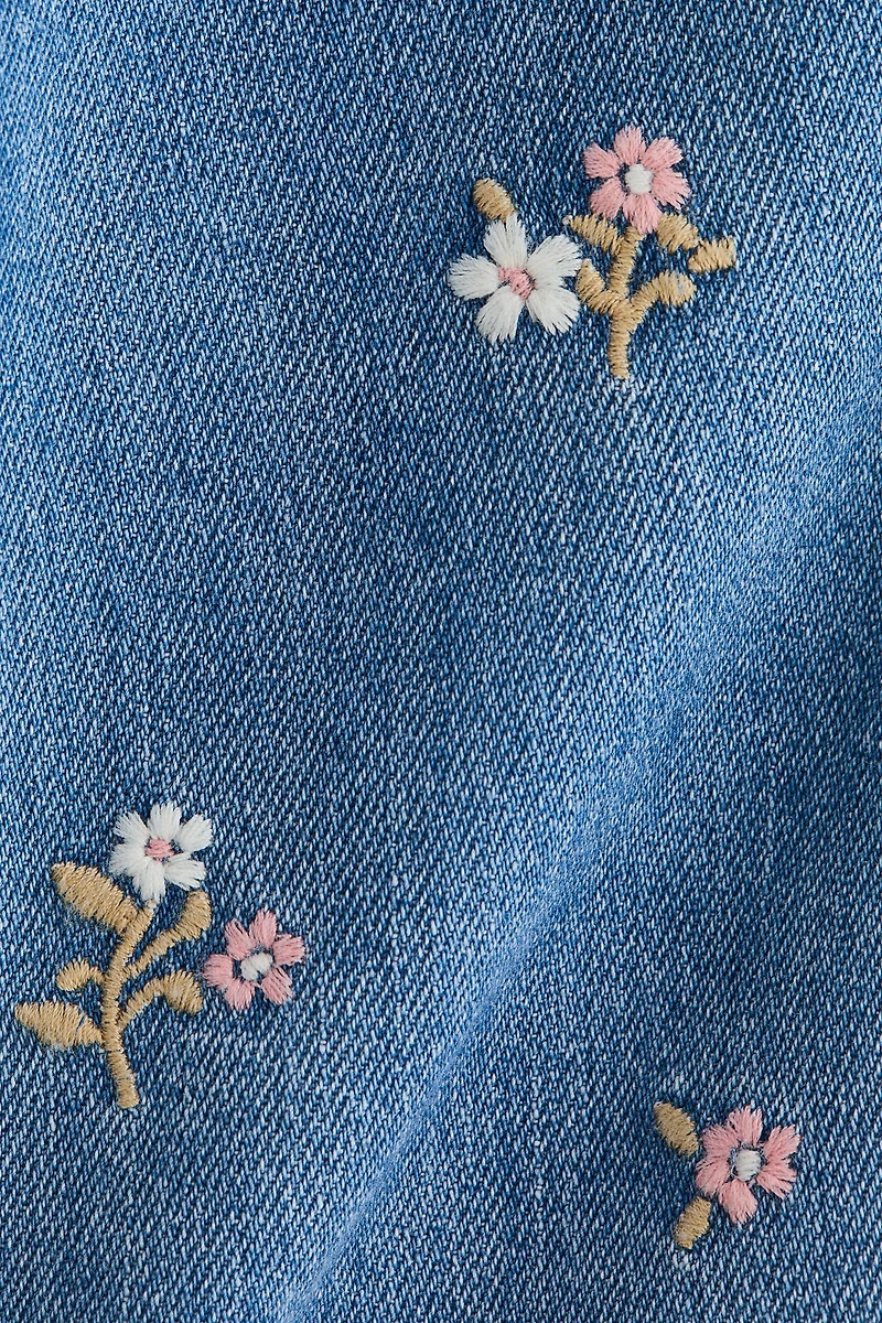 Embroidered-Detail Jeans