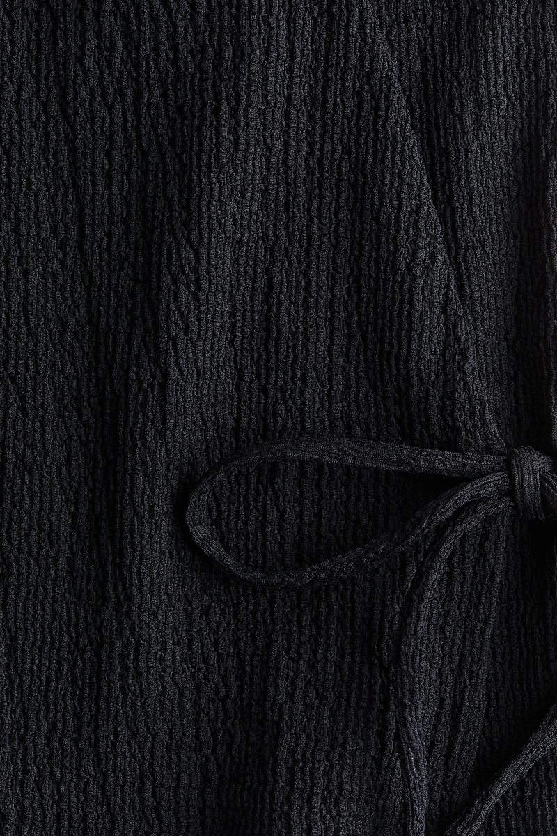 Textured Wrap Top