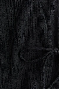 Textured Wrap Top