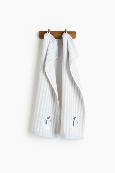 2-Pack Embroidered-Detail Guest Towels