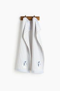 2-Pack Embroidered-Detail Guest Towels