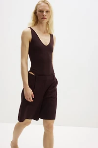 Wrinkle-Resistant Relaxed-Fit Bermuda Shorts
