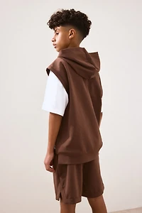 Sleeveless Sports Hoodie and Shorts with DryMove™