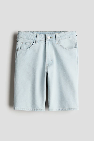 Loose-Fit Denim Shorts