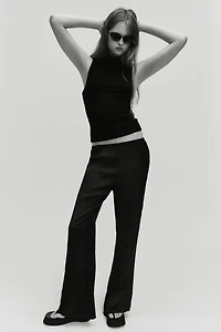 Flared Satin Pants