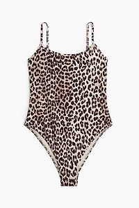 Padded-Cup High-Leg Swimsuit