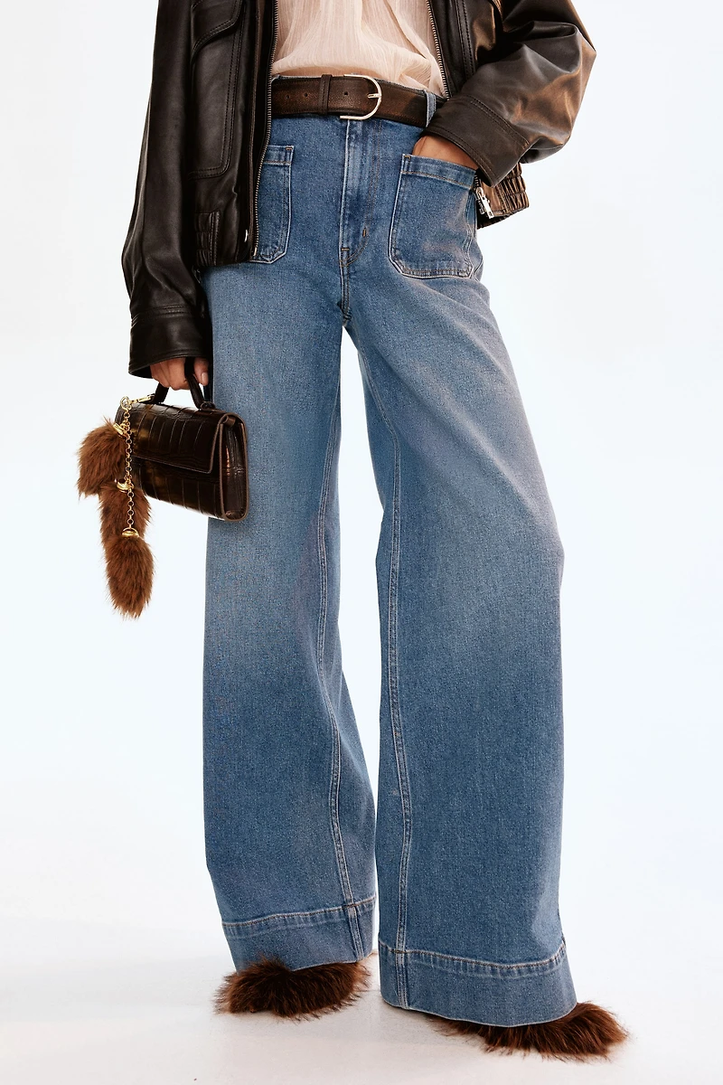 Jean ample taille haute