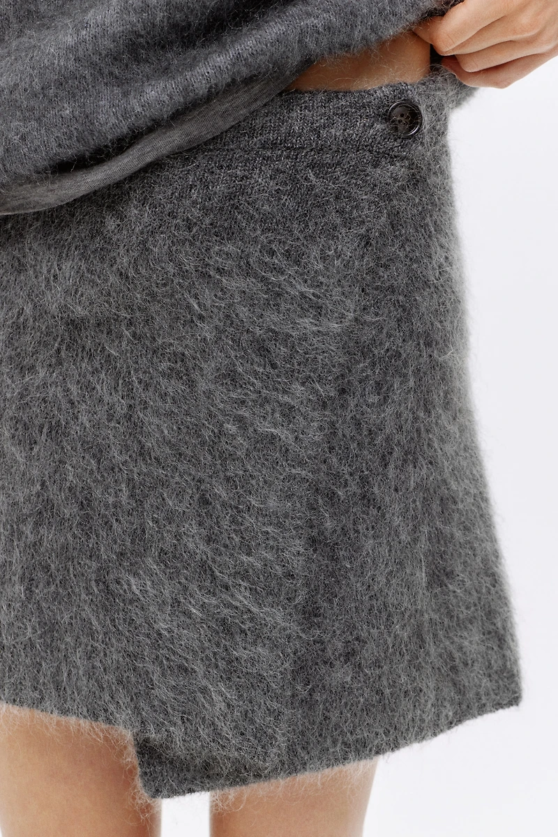 Mohair-Blend Mini Skirt