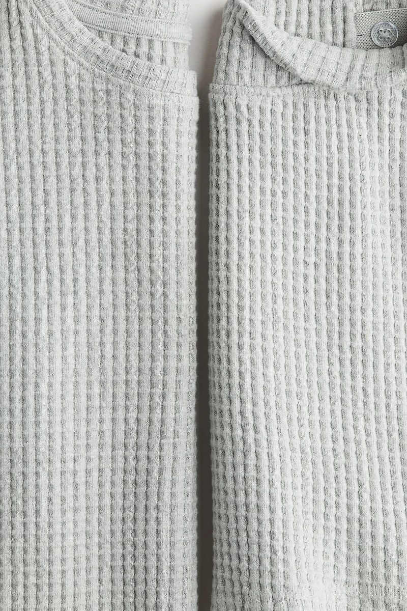 2-Piece Waffled Jersey Set