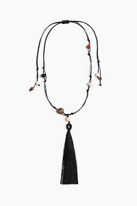 Collier cordon avec perles fantaisie
