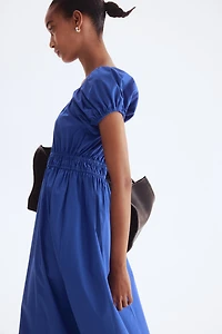 Off-the-Shoulder Poplin Dress