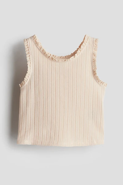 Lace-Trimmed Tank Top