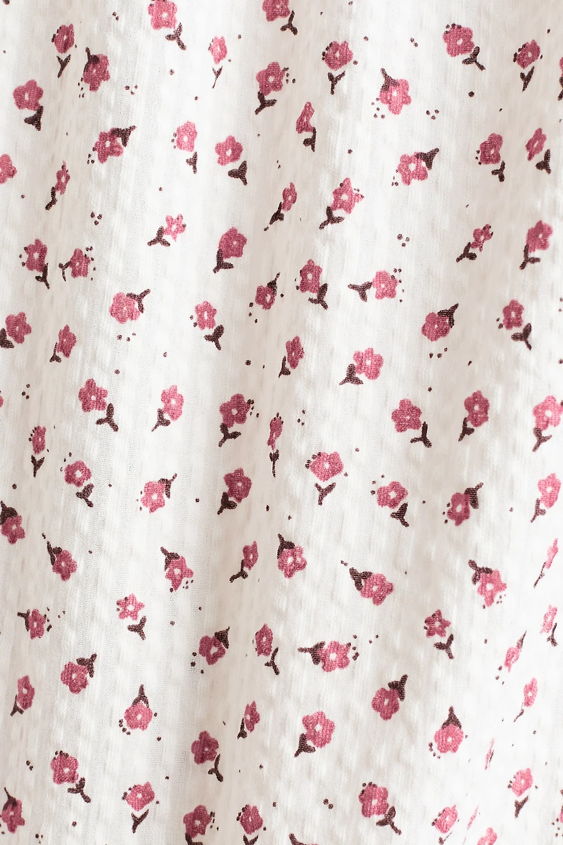 Floral-Print Cotton Romper Suit