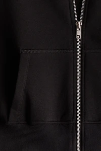 Short Hooded Sweatshirt Jacket