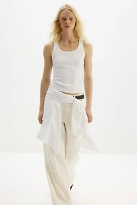 Camisole côtelé rafraîchissante près du corps
