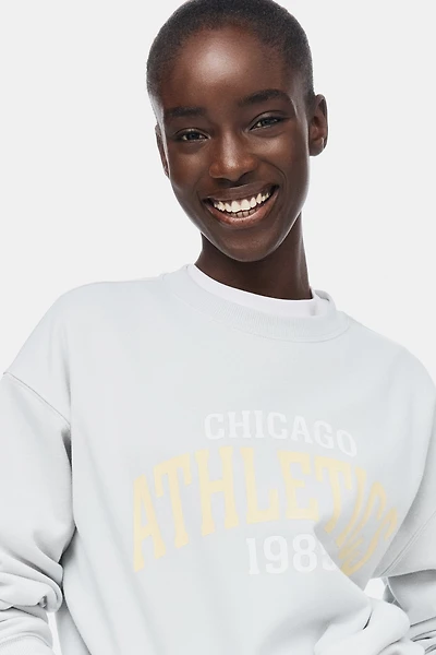 Sweatshirt with Text Motif