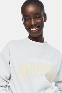 Sweatshirt with Text Motif
