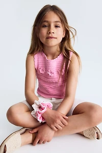 Appliquéd Crochet-Look Top