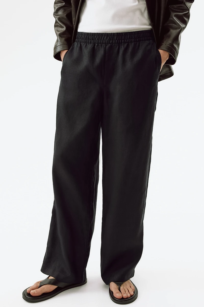 Loose-Fit Linen Pants