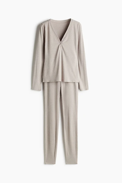 Ribbed Jersey Pajamas