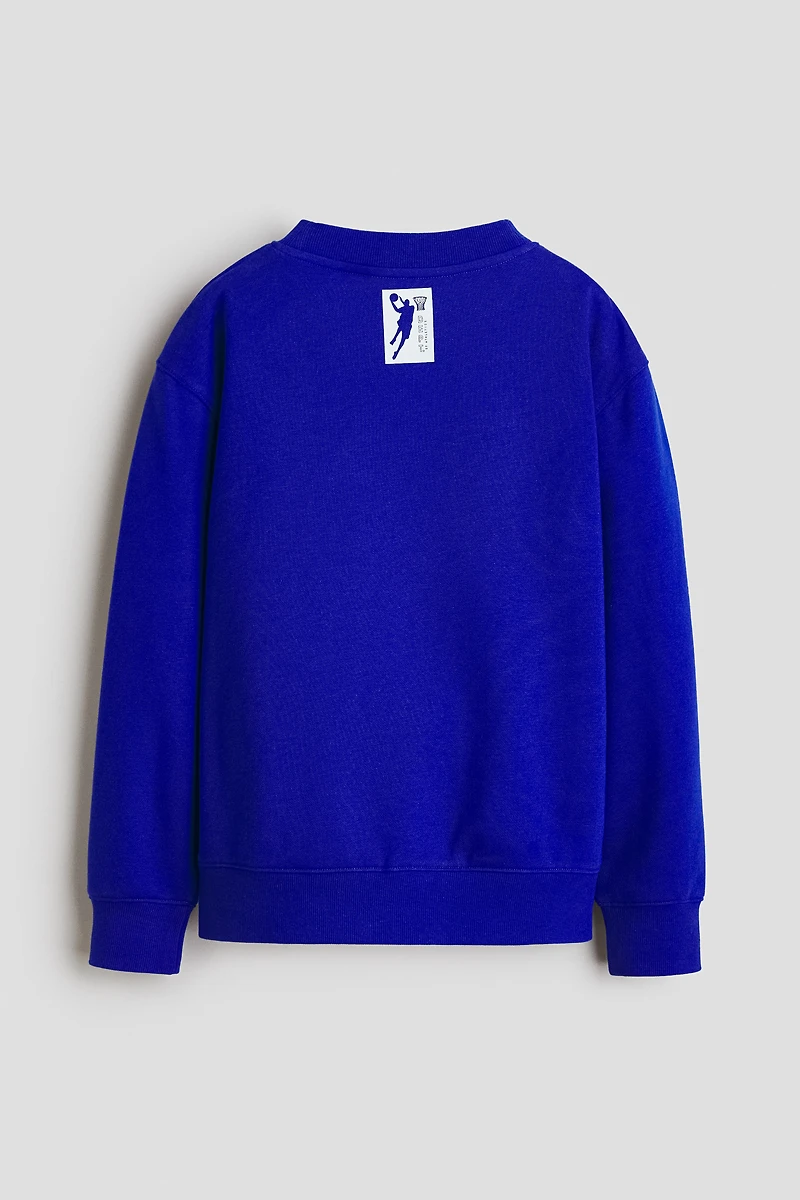 Motif-Detail Brushed-Inside Sweatshirt