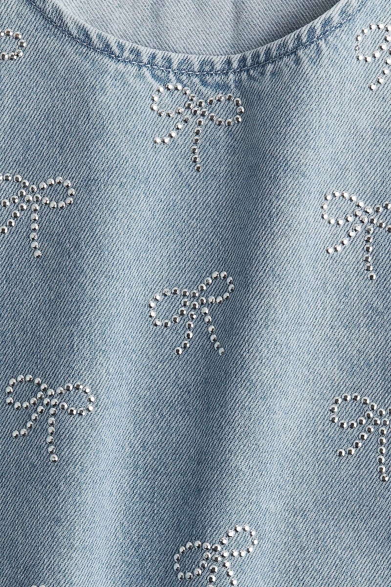 Robe ornementée en denim