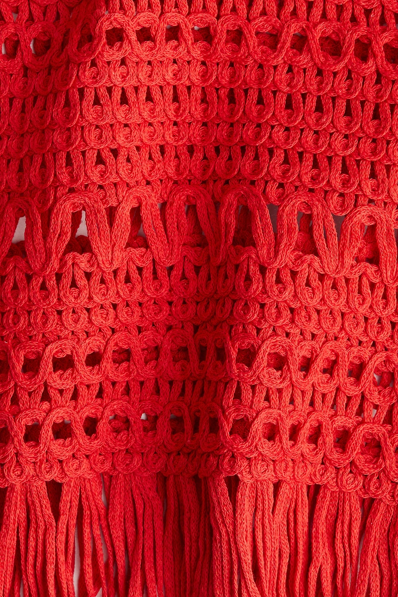 Crochet-Look Mini Dress
