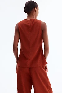 Crinkled Jersey Vest