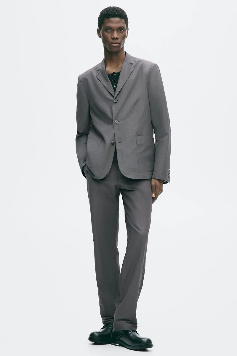 Relaxed-Fit Single-Breasted Jacket