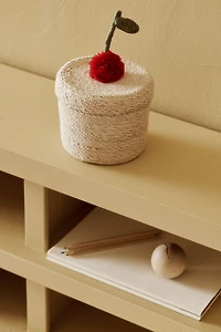 Small Pompom Seagrass Storage Basket