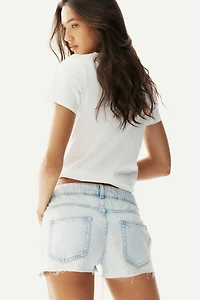 Low-Rise Denim Shorts