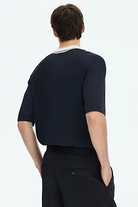 Regular-Fit Rib-Knit Shirt