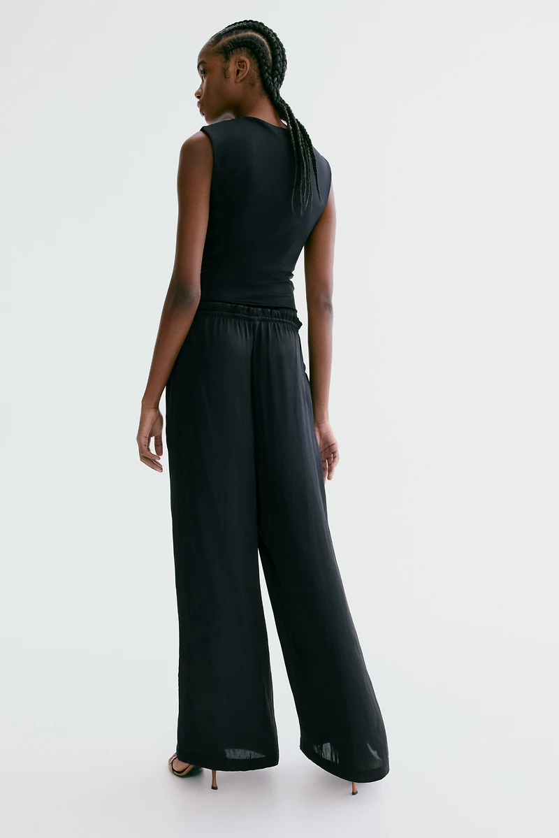 Satin Drawstring Pants